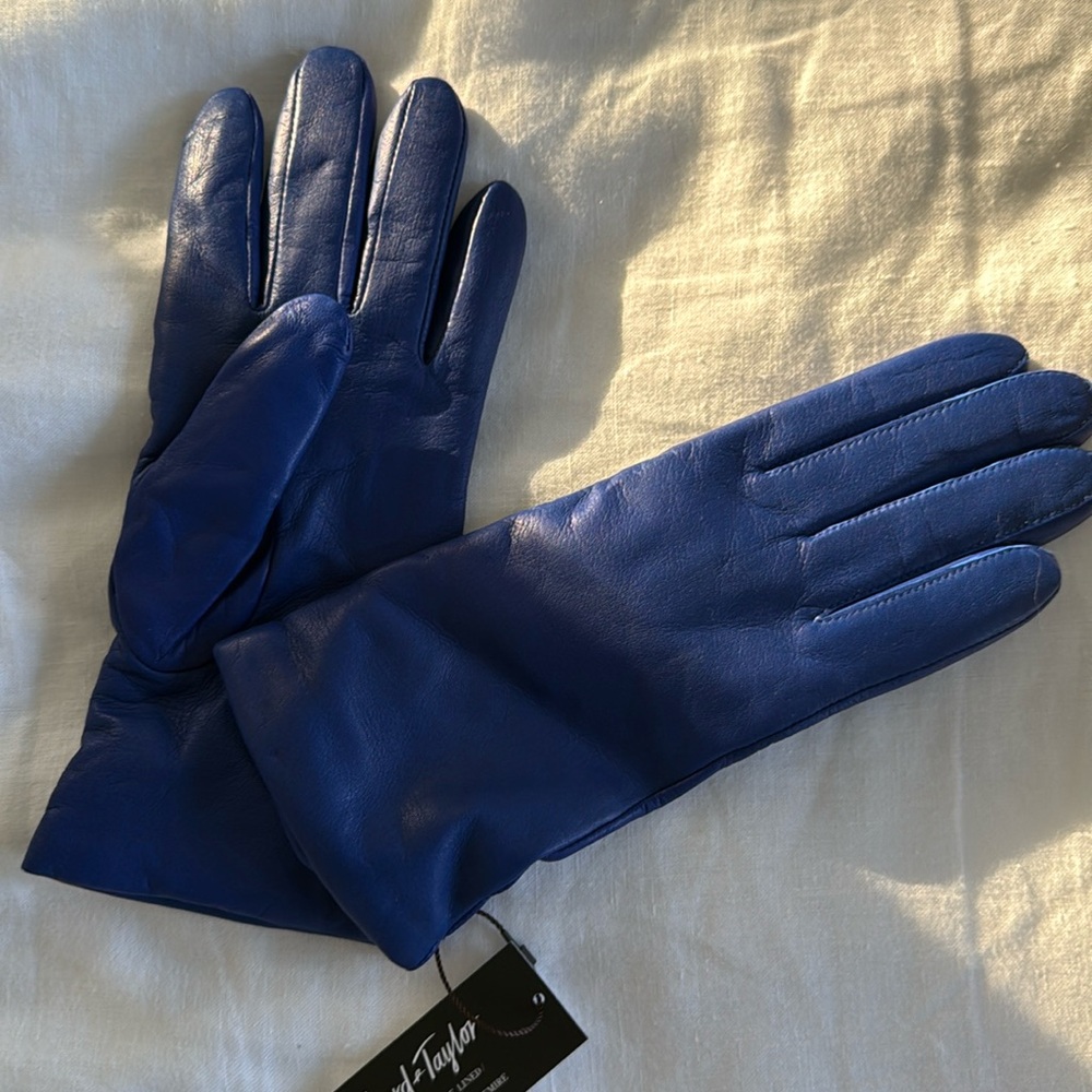 Lord and Taylor cashmere lined leather glove